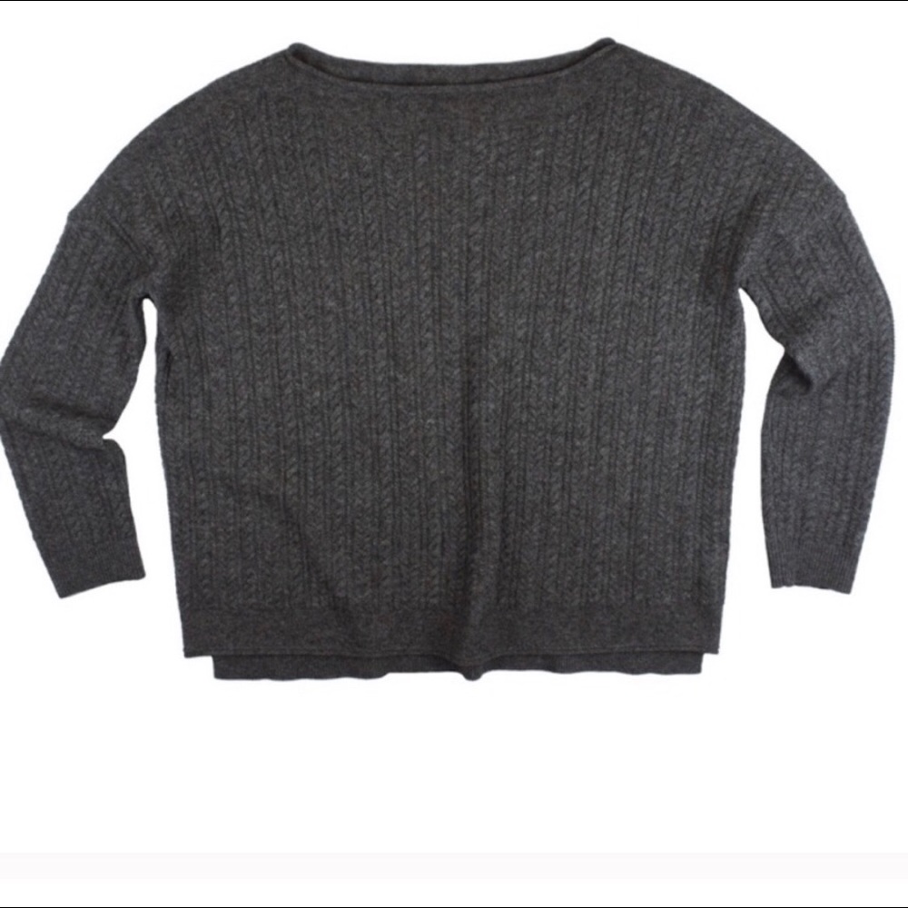 Vince Yak Wool Cableknit Boxy Modern Sweater EUC